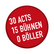 28 Acts, 18 Bühnen, 0 Böller